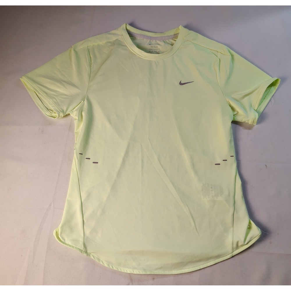 Nike Swift Dri-FIT Women Lime Green Running Shirt 445591-399092 XS Short Sleeve